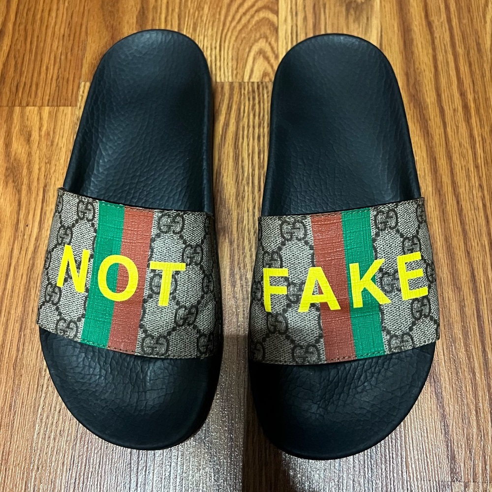 Not Fake Gucci slides